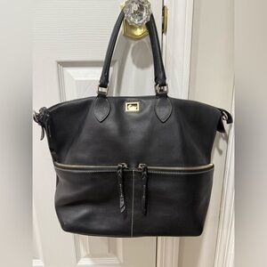Dooney & Bourke Dillen Double Pocket Satchel Handbag Purse.